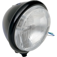 5 3/4 Pedistal Mount Black Headlight