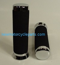 Deluxe Chrome End Foam Grips