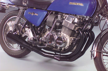 4-1 All Black Header Shown On '75-'76 CB750F