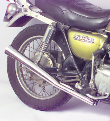 Flair Tip Slip On Mufflers on CB500-4