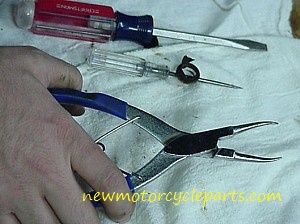 Basic tools needed including good snap ring plyers