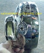 Chrome Universal Halogen 6 1/2 Inch Headlight Side